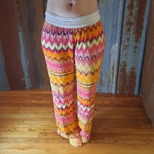Bright Colored Chevron Print Palooza Pants